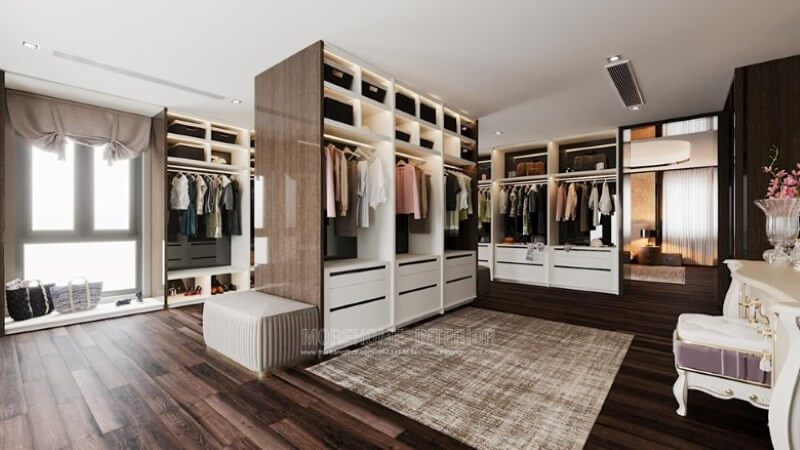 Chúng tôi sẽ thiết kế nội thất cao cấp cho phòng thay đồ của biệt thự Vinhomes Imperia Hải Phòng.