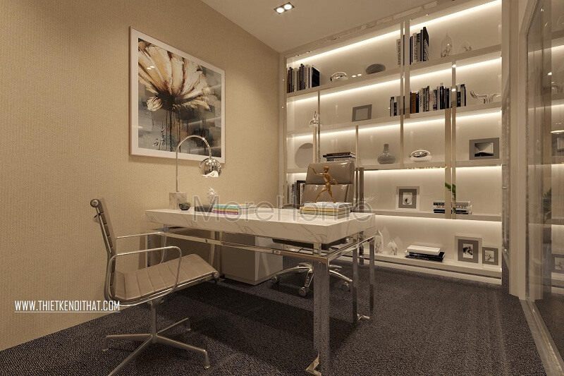 Thiết kế văn phòng sang trọng của MoreHome được ưa chuộng rộng rãi.